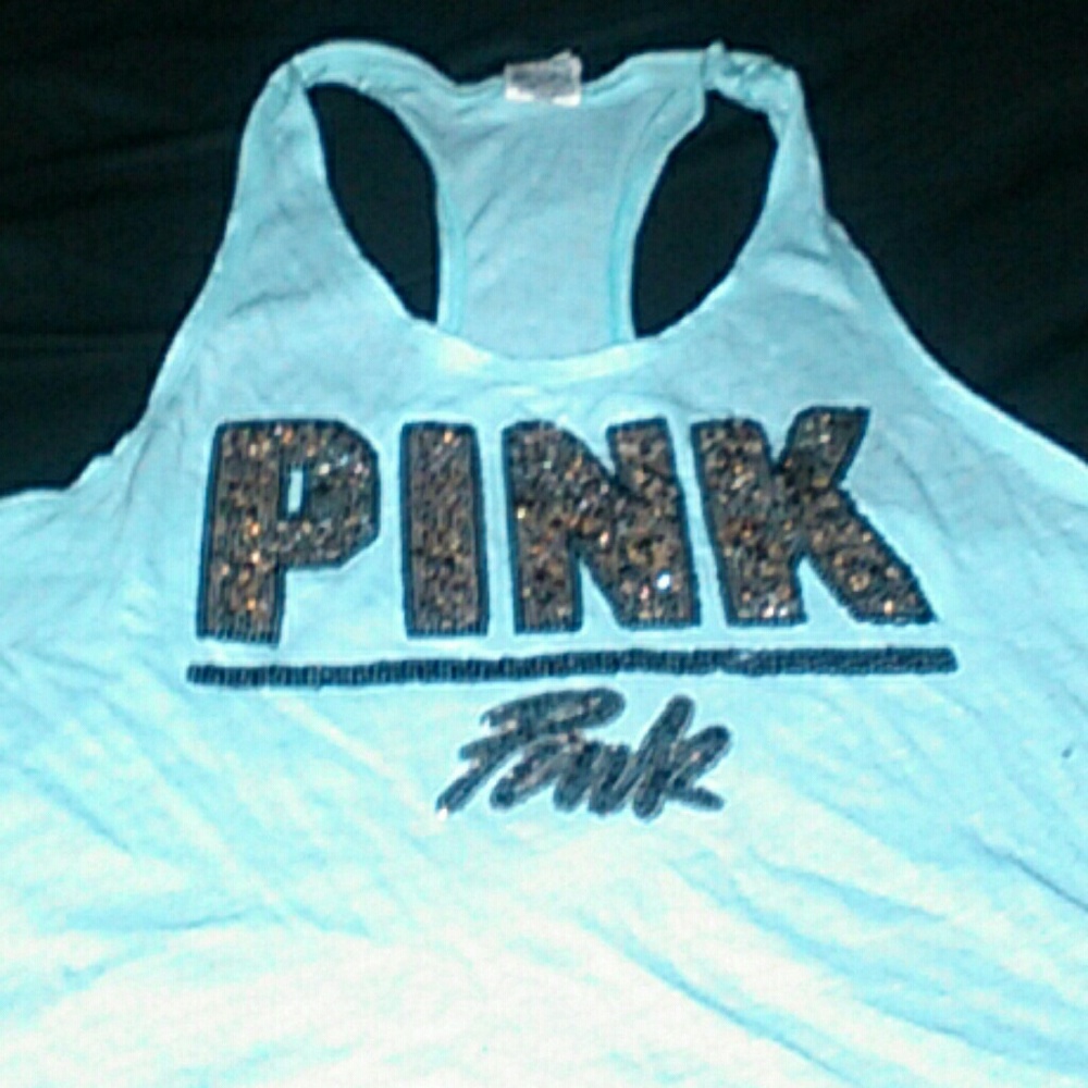 Pink sky blue shirt